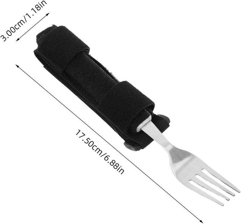 Self Feeding Fork Adaptive Utensil for Elderly Disabled Assistance Stainless Steel Size 17.5X3X3 CM - Image 2